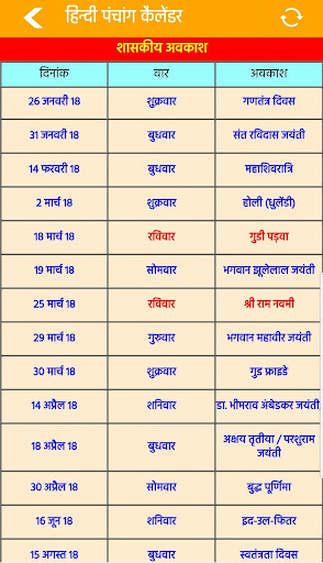 Hindi Panchang Calendar screenshots 12