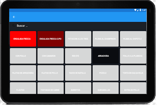 Android application PROYSIS Comandero screenshort
