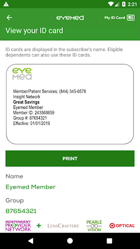 Eyemed Id Card