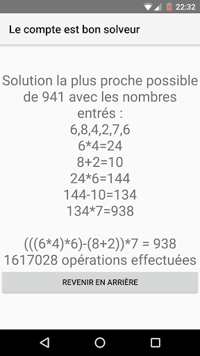 Le compte est bon  Jeu et Sol