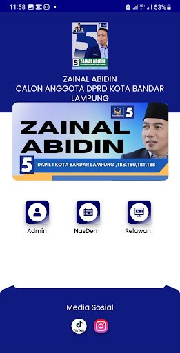Android application TiM ZAINAL screenshort