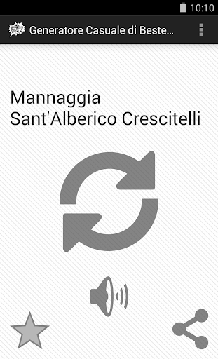 Android application Generatore Casuale Bestemmie screenshort