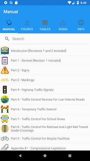 Android application MUTCD 2009 Ed with Revision 1 screenshort