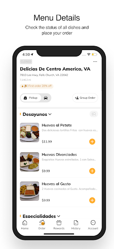 Screenshot of Delicias De Centro America