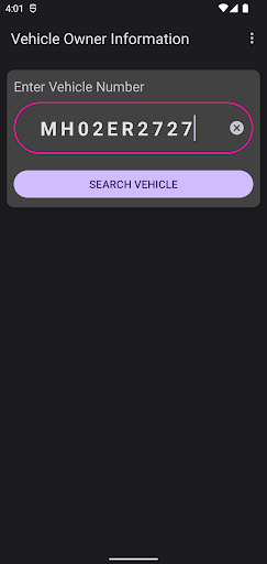 Android application Vehicle Owner Information 2023 screenshort