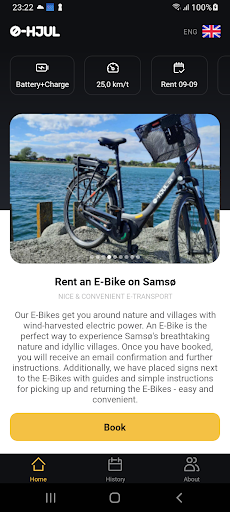 Android application Ø-Hjul - E-Bike rental screenshort