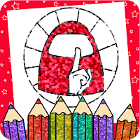 Glitter Among us Coloring Book
