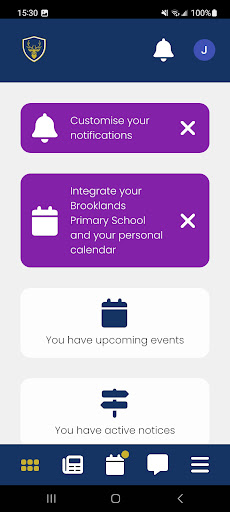 Brooklands Primary School App Screen 2