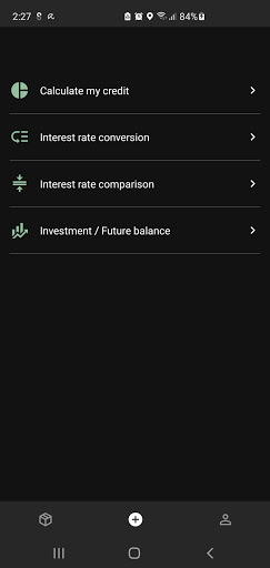 Android application Credit Calculator screenshort