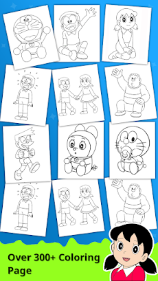 Doramon Cartoon Colouring Bookのおすすめ画像3