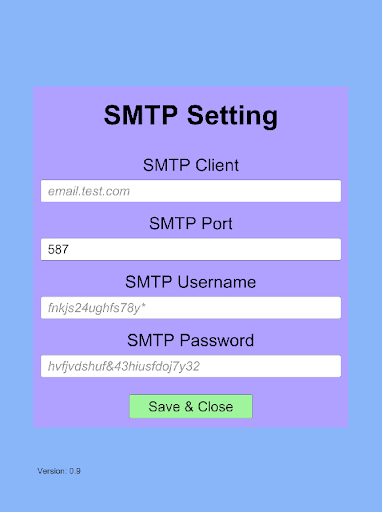 SMTP Sender Pro Screen 3