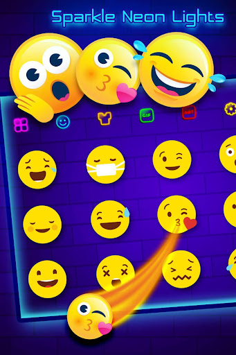 Sparkle Neon Lights Keyboard Theme