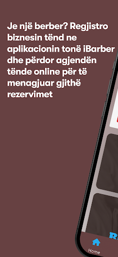 Android application iBarber screenshort