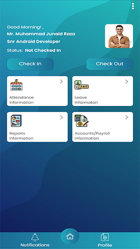 e-MCS Attendance App Screen 2