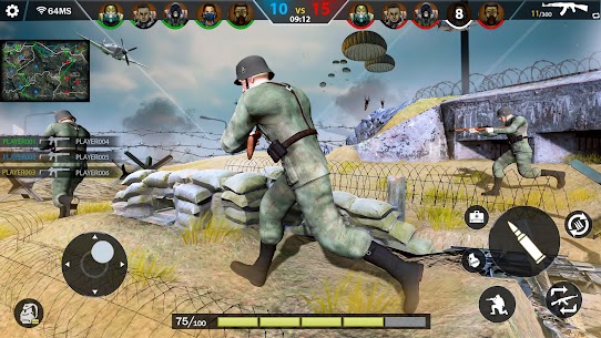 تحميل لعبة World War 2 Army Games مهكرة مشتريات مجانية 1