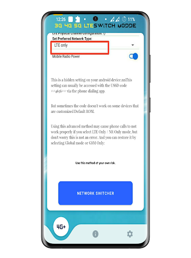 4G 5G switcher -Work All Phone Screen 2