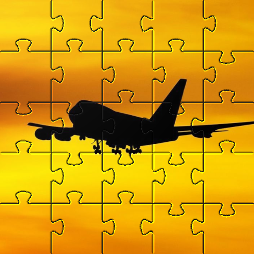 Puzzle passenger airliner logo