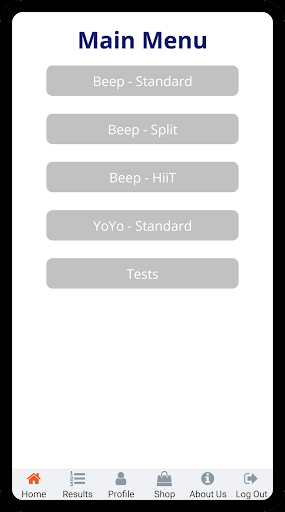 Beep Training Screen 2
