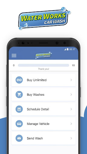 Android application Water Works Car Wash Ohio screenshort