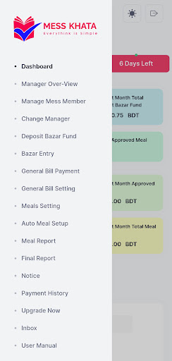 Android application Messkhata - Your Mess Expert screenshort