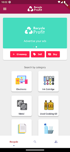 Android application RecycleProfit screenshort