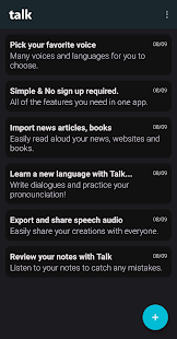 Talk: Text to Voice Capture d'écran