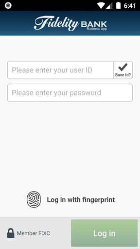 Fidelity Bank Business App Screen 2