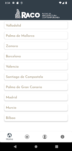 Android application Raco screenshort