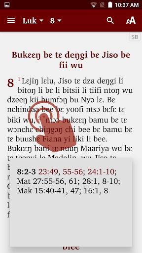 Android application Sari Bible screenshort