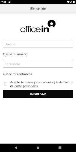 Android application OfficeIn screenshort