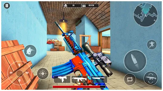 Gunfire Strike: 士兵突擊 玩遊戲 反恐 步槍
