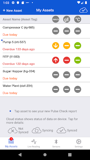 Android application SKF Pulse screenshort