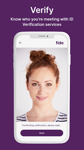 Android application Fide - Safer Meetups screenshort