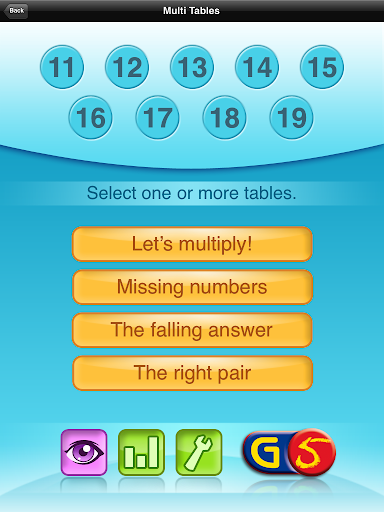 Android application Multi Tables - Multiplication screenshort