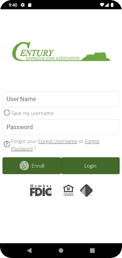 Android application Century Savings & Loan screenshort