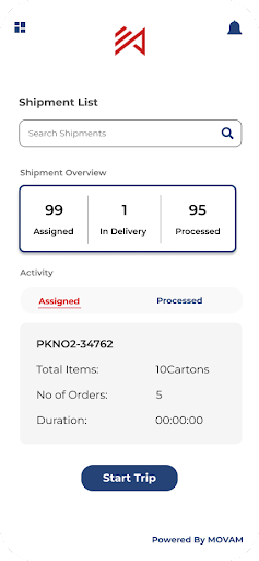 Movam Driver App Screen 3