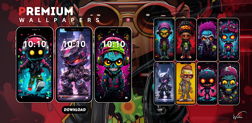 Android application Chibi and Monster Wallpapers screenshort