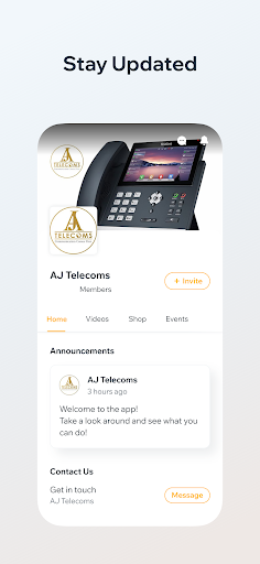 AJ Telecoms Screen 3