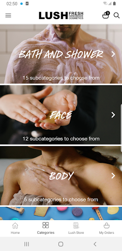 Android application Lush Kuwait screenshort