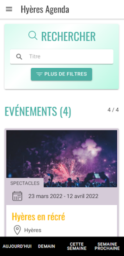 Hyères Agenda Screen 2