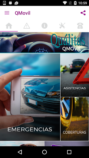 Android application QMovil SV screenshort