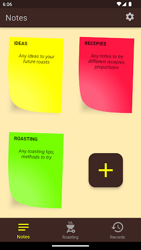 Android application Roasters Pal screenshort