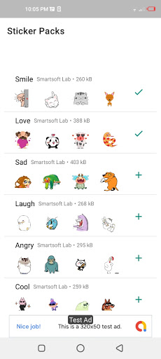 Cute Animal Sticker for Whatsa