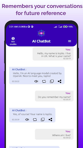 AI ChatBot Screen 2