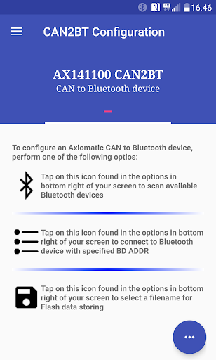 Android application CAN2BT Configuration screenshort