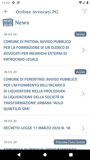 Ordine Avvocati Perugia Screen 2