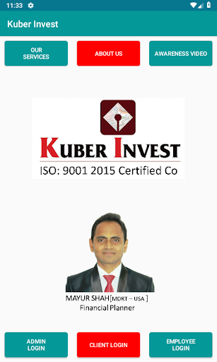 Android application Kuber Invest screenshort