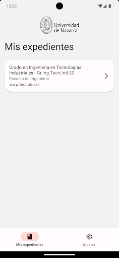 Universidad de Navarra - Notas Screen 2