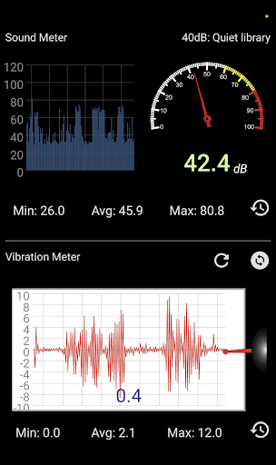 Android application Vibration Meter & Sound Meter screenshort