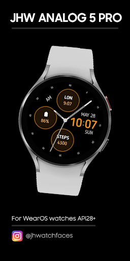 Android application JHW Analog 5 PRO: Watch face screenshort
